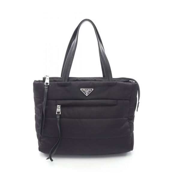 Prada TESSUTO BOMBER Nylon Leather Tote Bag - Picture 1 of 8